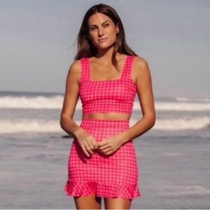 Albion Pink/Red Gingham Bikini